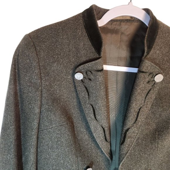 Trey Lodenfrey Wool Jacket Blazer w/Cut-Out Detail on Lapels Women's Size Small - Picture 5 of 12